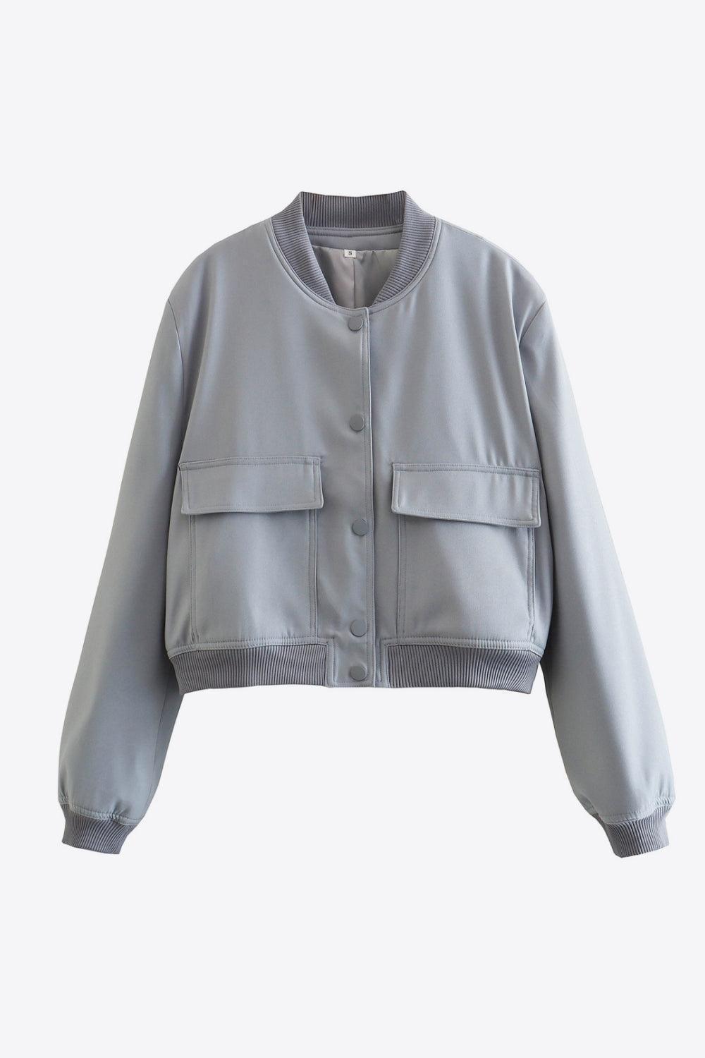 Practicality And Charm Buttoned Jacket With Pockets - MXSTUDIO.COM