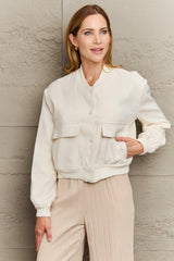 Practicality And Charm Buttoned Jacket With Pockets - MXSTUDIO.COM