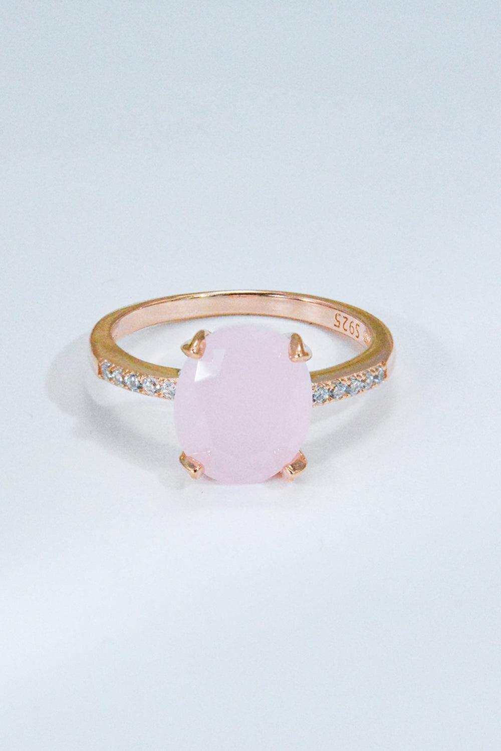 Present Oneself Rose Gold Plated Quartz Ring - MXSTUDIO.COM