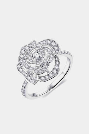 a white gold and diamond ring