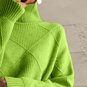 Prime Comfort Turtleneck Knit Sweater-MXSTUDIO.COM