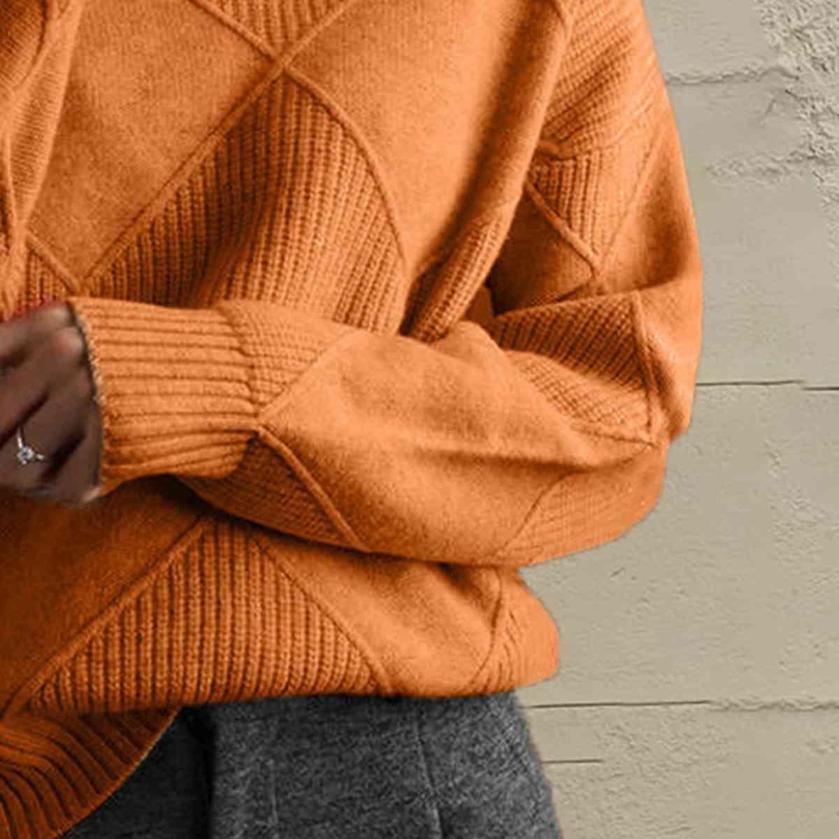 Prime Comfort Turtleneck Knit Sweater-MXSTUDIO.COM