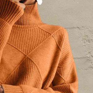 Prime Comfort Turtleneck Knit Sweater-MXSTUDIO.COM