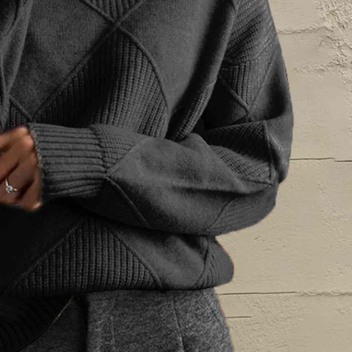 Prime Comfort Turtleneck Knit Sweater-MXSTUDIO.COM