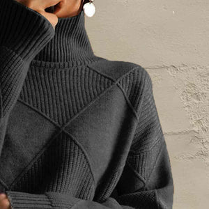 Prime Comfort Turtleneck Knit Sweater-MXSTUDIO.COM