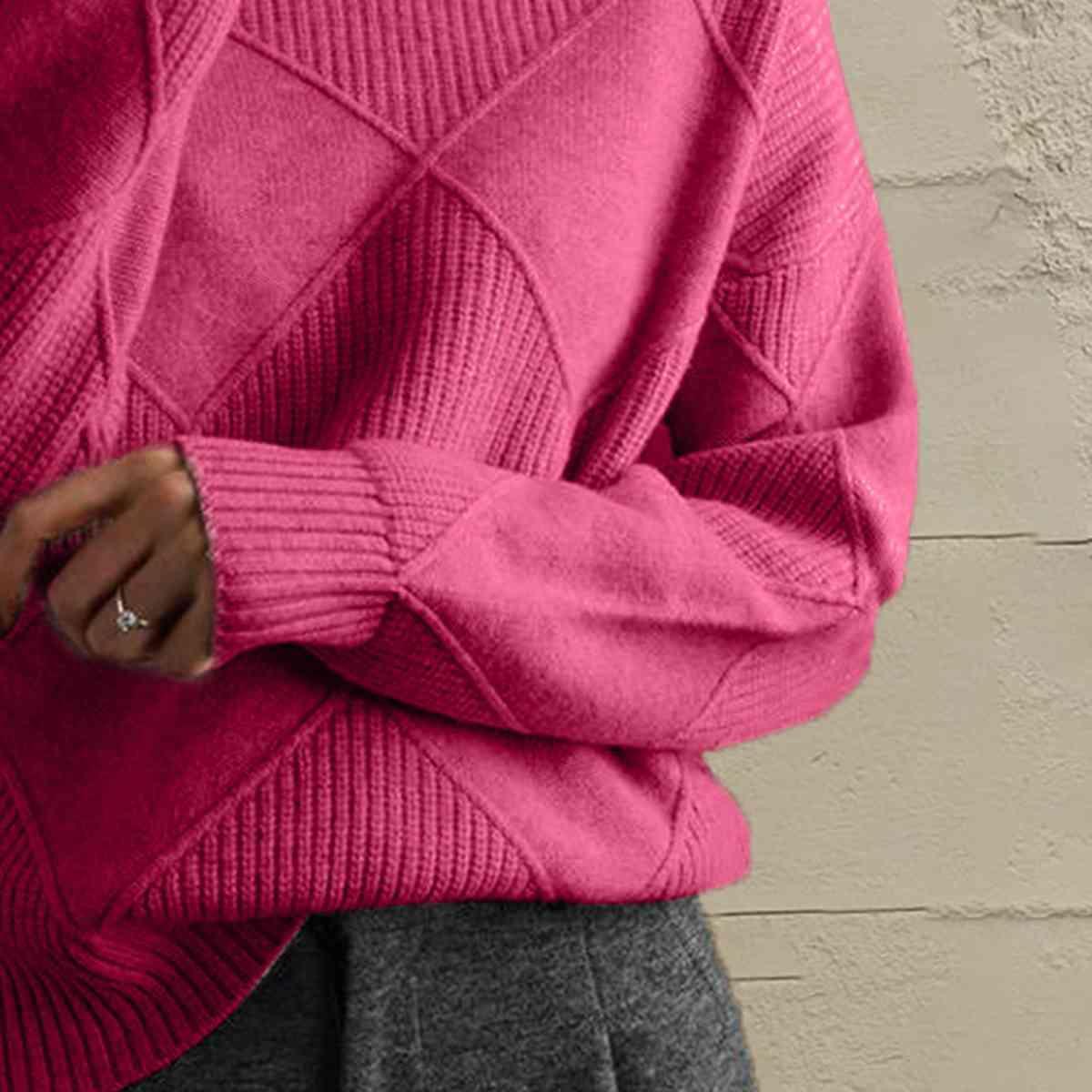 Prime Comfort Turtleneck Knit Sweater-MXSTUDIO.COM