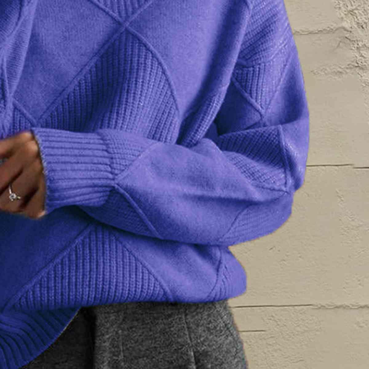 Prime Comfort Turtleneck Knit Sweater-MXSTUDIO.COM