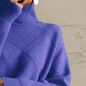 Prime Comfort Turtleneck Knit Sweater-MXSTUDIO.COM