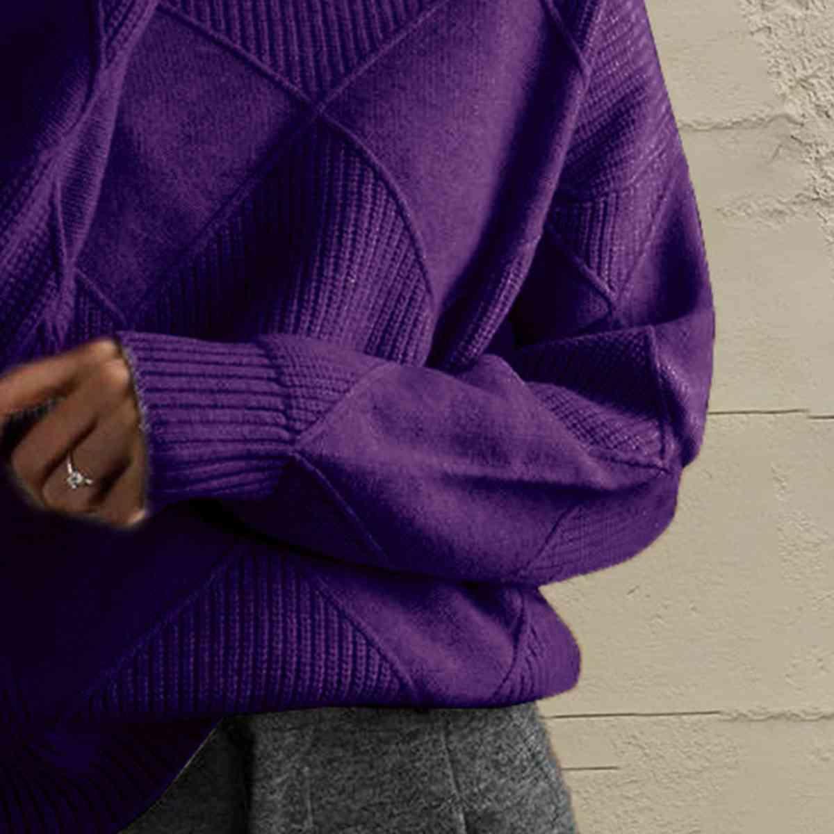 Prime Comfort Turtleneck Knit Sweater-MXSTUDIO.COM