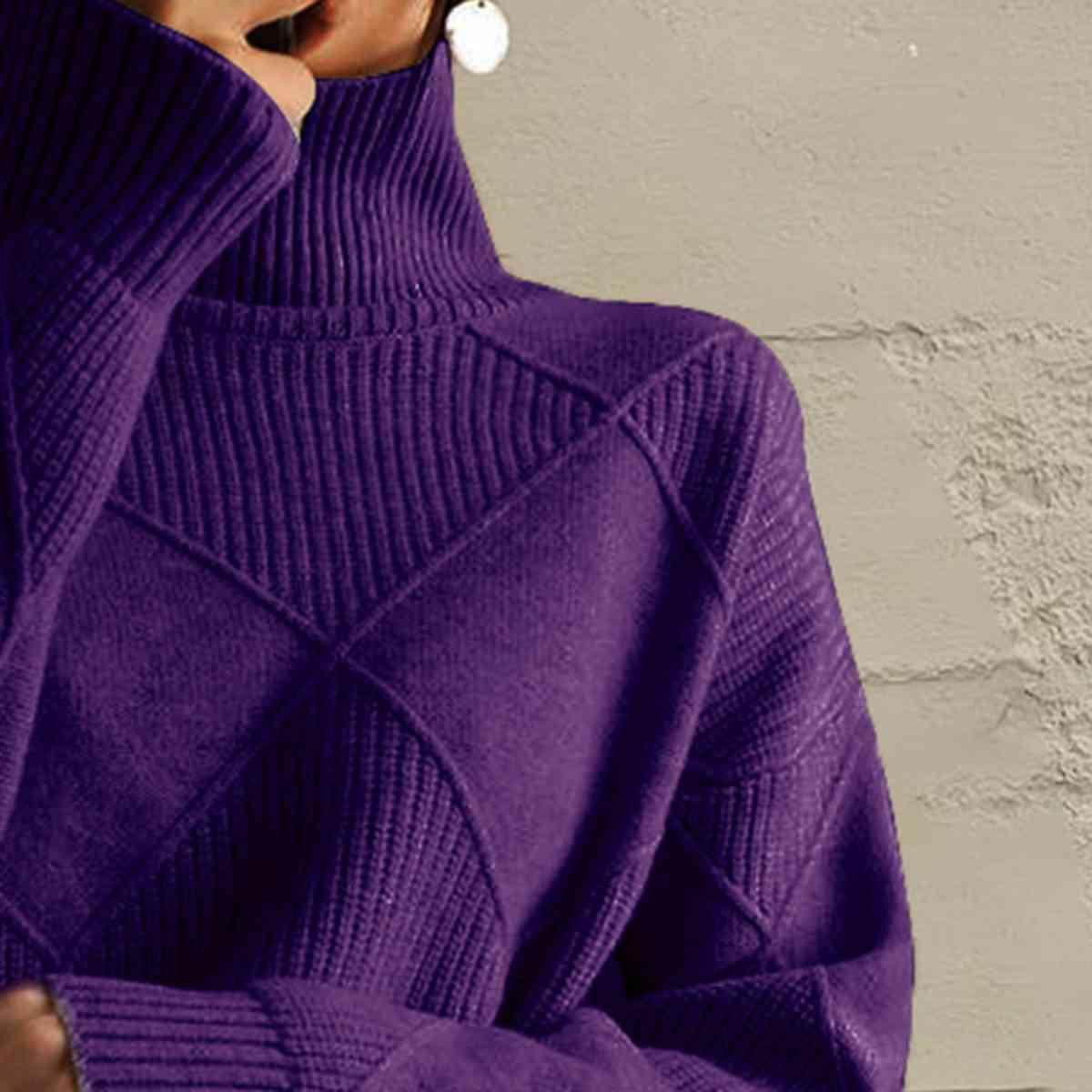 Prime Comfort Turtleneck Knit Sweater-MXSTUDIO.COM