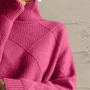 Prime Comfort Turtleneck Knit Sweater-MXSTUDIO.COM