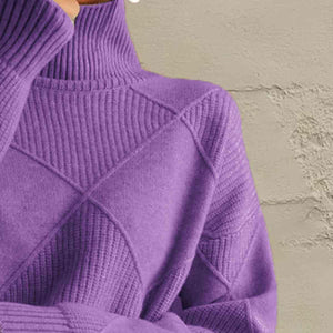 Prime Comfort Turtleneck Knit Sweater-MXSTUDIO.COM