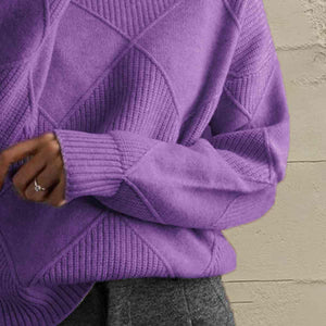 Prime Comfort Turtleneck Knit Sweater-MXSTUDIO.COM