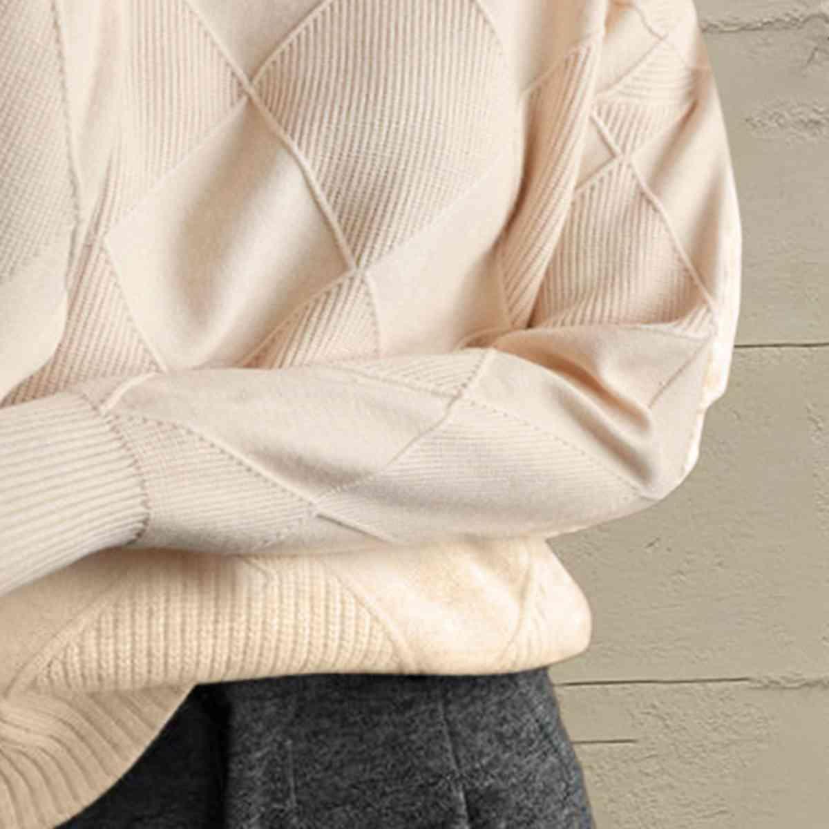 Prime Comfort Turtleneck Knit Sweater-MXSTUDIO.COM