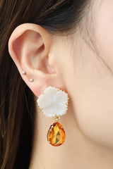 Prime Contrast Drop Teardrop Earrings - MXSTUDIO.COM