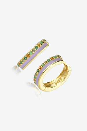 Progressive Shine Inlaid Zircon Huggie Single Earring - MXSTUDIO.COM