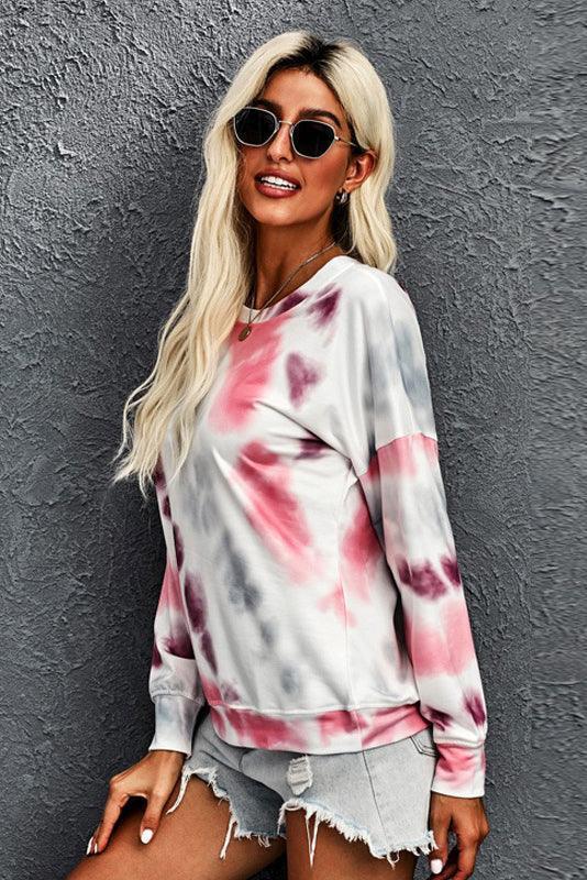 Project That Smile Tie Dye Long Sleeve T-Shirt - MXSTUDIO.COM