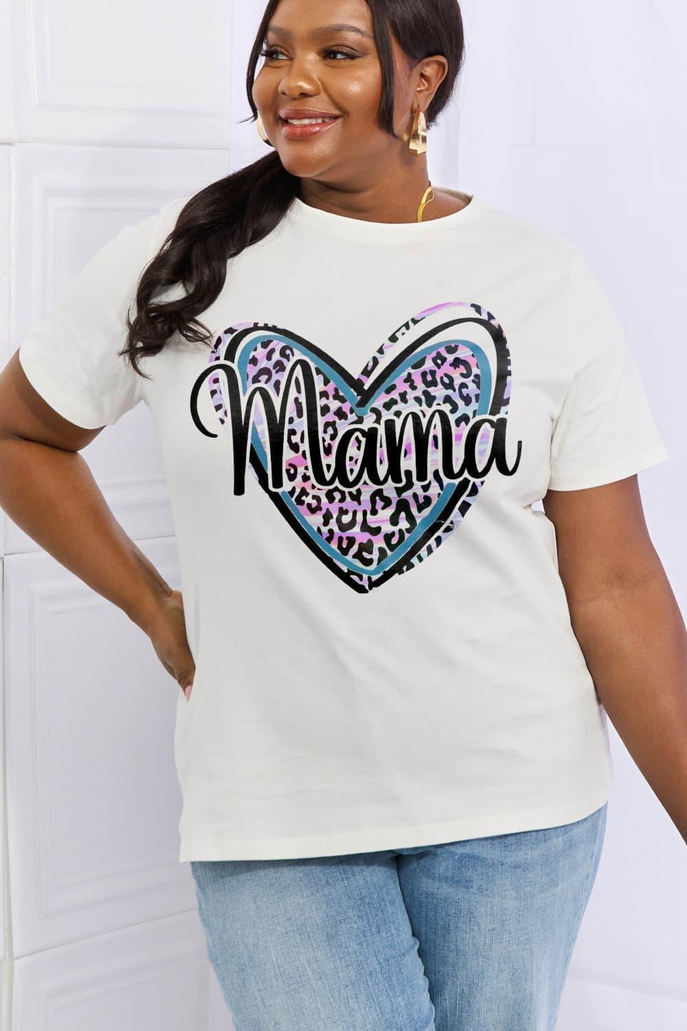 Proud Plus Size Cotton Mama Graphic Tee - MXSTUDIO.COM