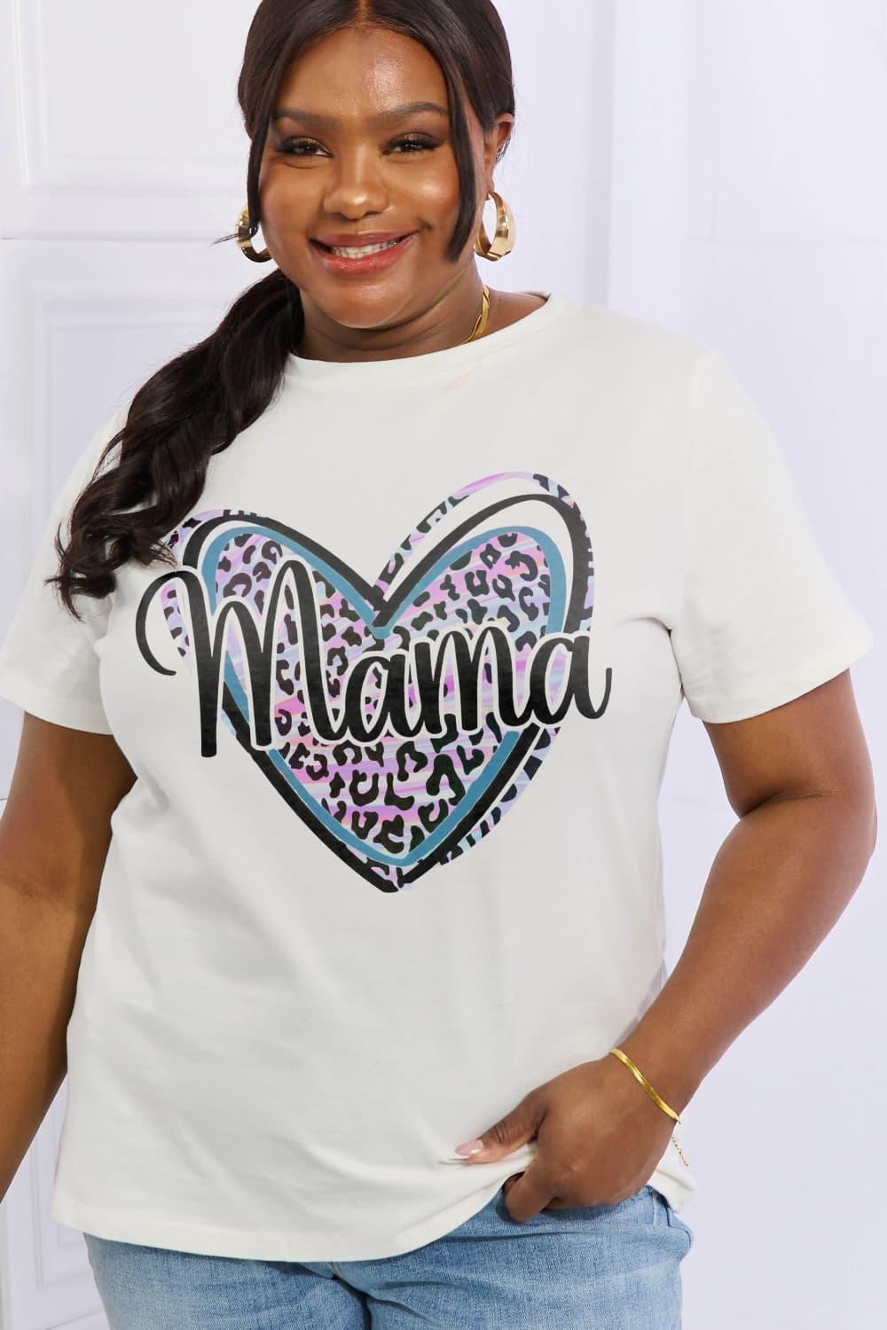 Proud Plus Size Cotton Mama Graphic Tee - MXSTUDIO.COM