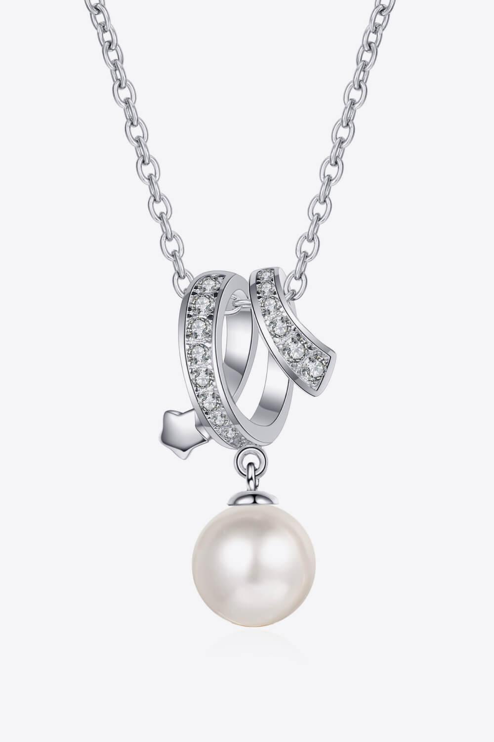 Prove Yourself Pearl Moissanite Necklace Womens - MXSTUDIO.COM