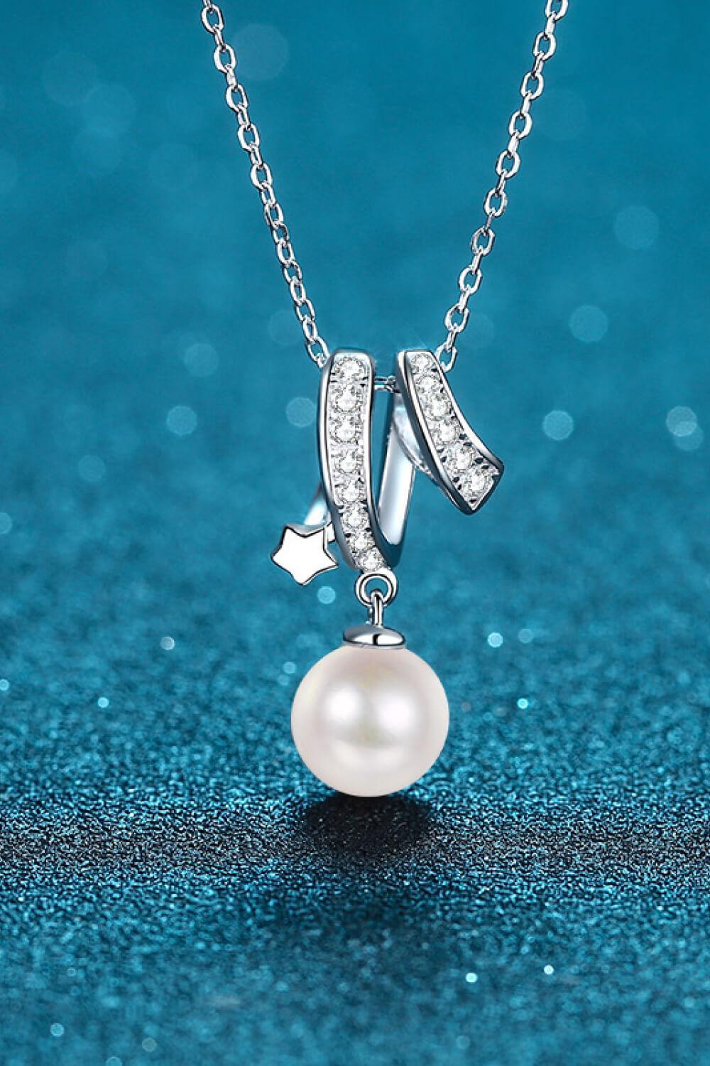 Prove Yourself Pearl Moissanite Necklace Womens - MXSTUDIO.COM