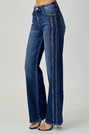 a woman is wearing a pair of jeans