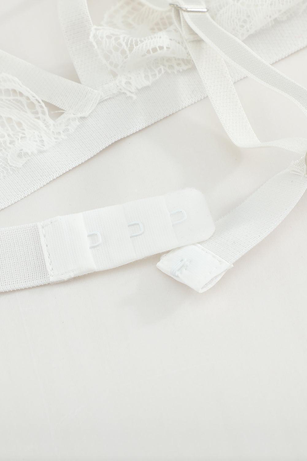 Radiant Glow White Lace Lingerie Set - MXSTUDIO.COM