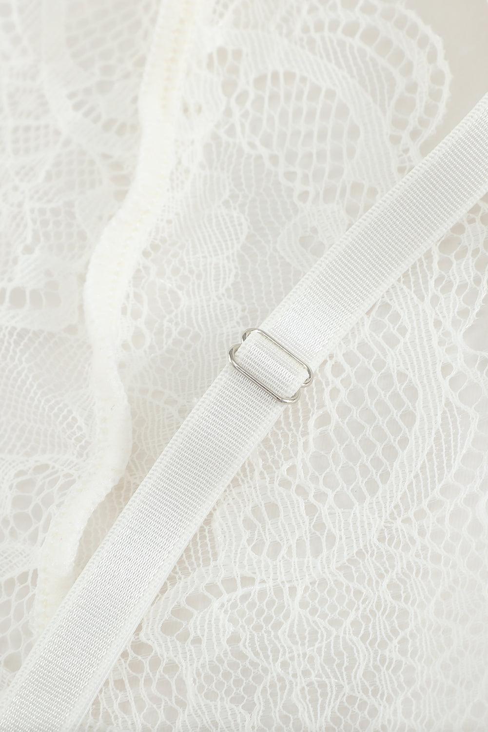 Radiant Glow White Lace Lingerie Set - MXSTUDIO.COM