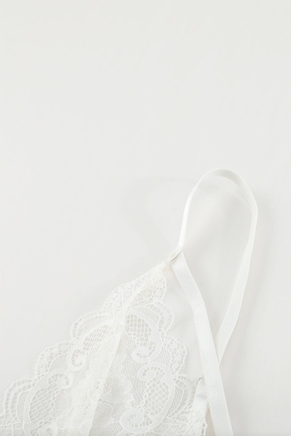 Radiant Glow White Lace Lingerie Set - MXSTUDIO.COM