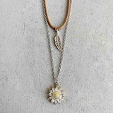 Radiate Beauty Sunflower Pendant Necklace Set-MXSTUDIO.COM