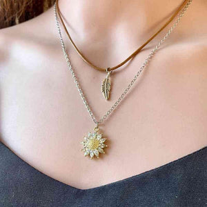 Radiate Beauty Sunflower Pendant Necklace Set-MXSTUDIO.COM