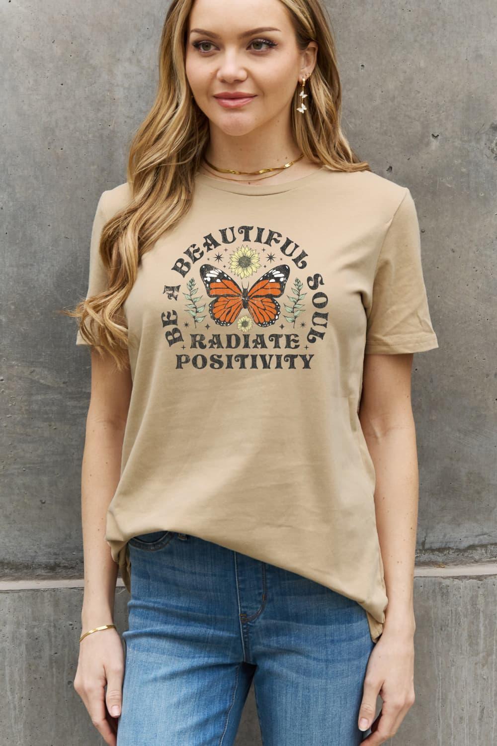 Radiate Positivity Plus Size Graphic Tee - MXSTUDIO.COM