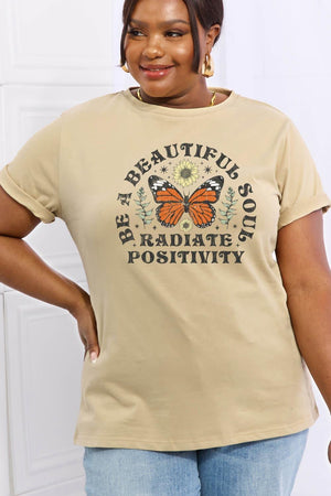 Radiate Positivity Plus Size Graphic Tee - MXSTUDIO.COM