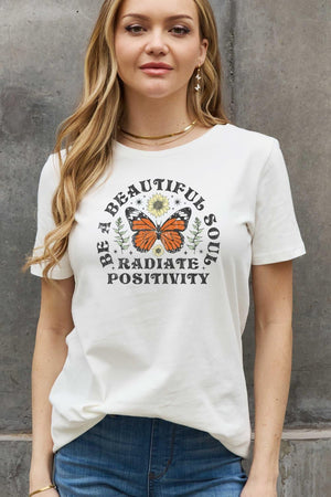 Radiate Positivity Plus Size Graphic Tee - MXSTUDIO.COM