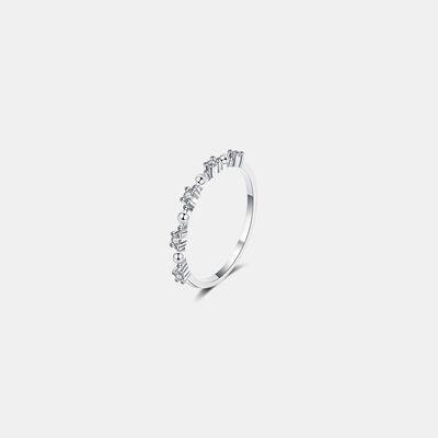 a diamond ring on a white background
