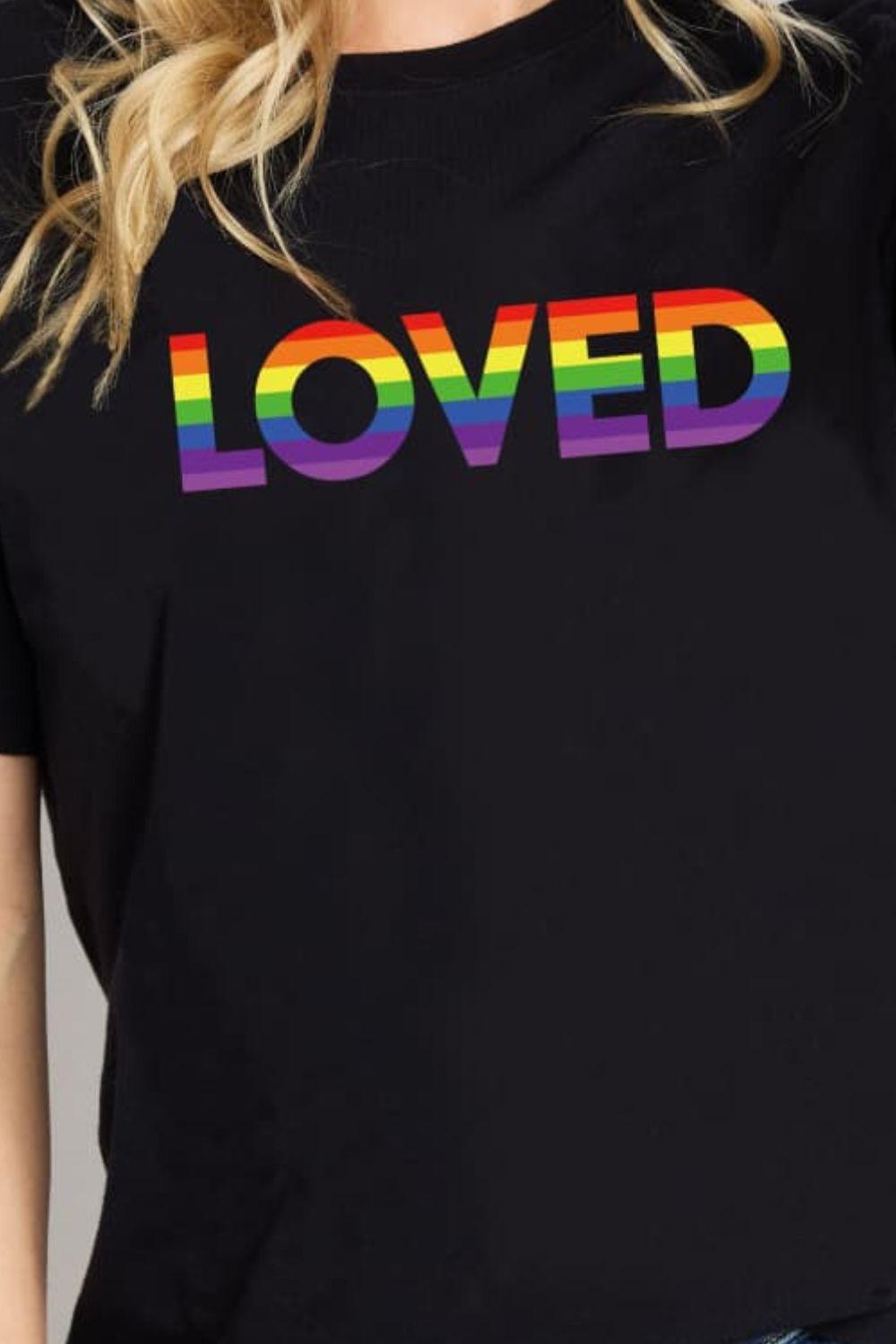 Rainbow Short Sleeve Love Tee Shirt - MXSTUDIO.COM