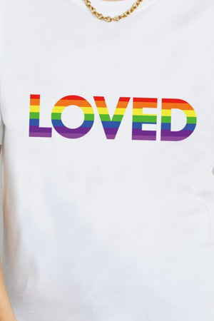 Rainbow Short Sleeve Love Tee Shirt - MXSTUDIO.COM