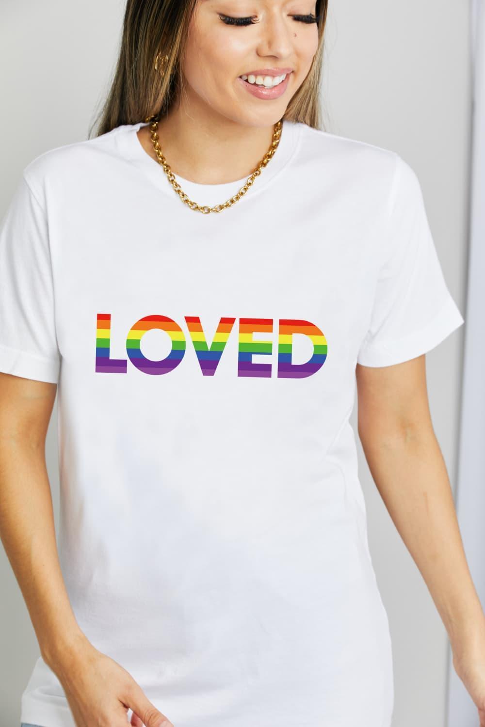 Rainbow Short Sleeve Love Tee Shirt - MXSTUDIO.COM