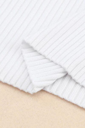 a close up of a white rib knit fabric