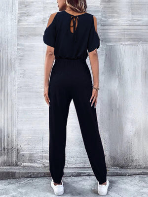 Ready For Adventure Cold Shoulder Jumpsuit - MXSTUDIO.COM