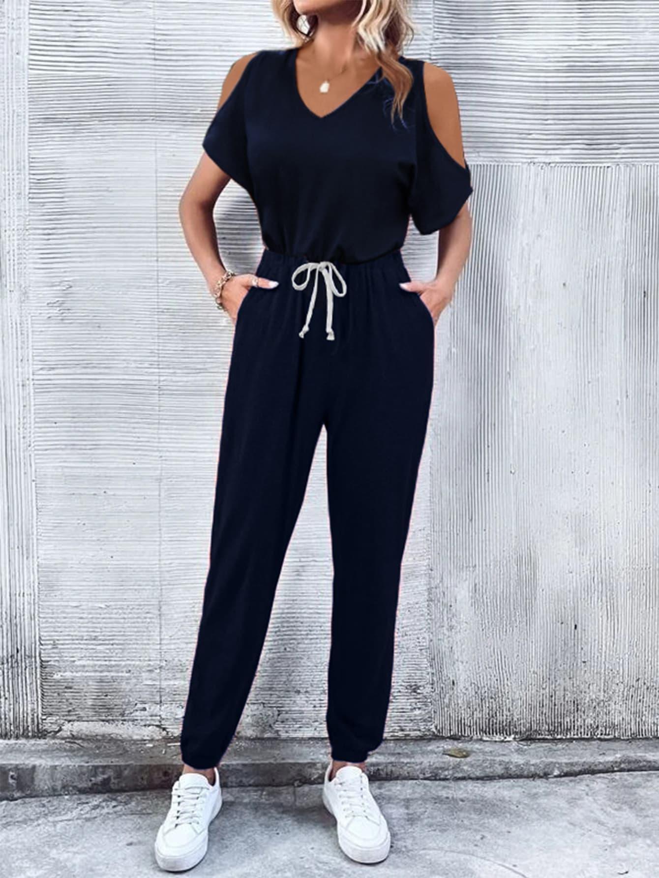 Ready For Adventure Cold Shoulder Jumpsuit - MXSTUDIO.COM