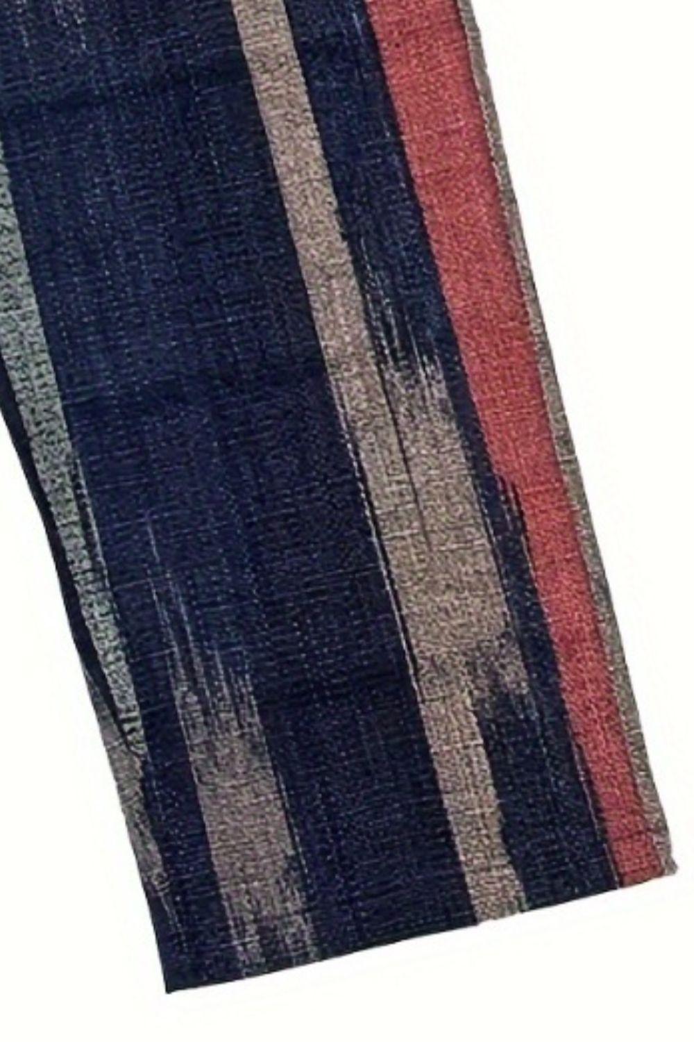 a piece of cloth with a stripe pattern on it