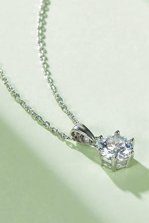 Refined Platinum Plated 1 Carat Moissanite Necklace - MXSTUDIO.COM