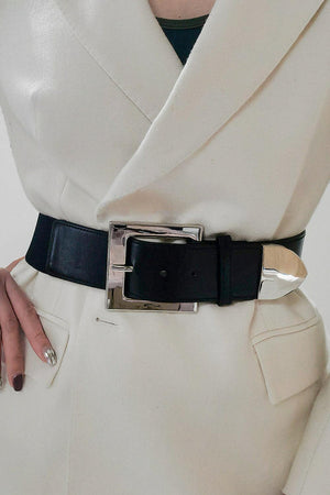 Refined Zinc Alloy Buckle Women Leather Belt - MXSTUDIO.COM