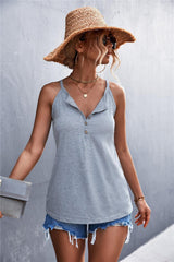 Refreshing Summer V-Neck Sleeveless Cami - MXSTUDIO.COM