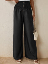 Regal Presence Black High Waisted Palazzo Pants - MXSTUDIO.COM