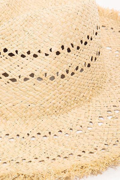 a close up of a straw hat on a white background