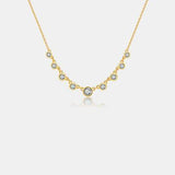 a diamond necklace on a white background