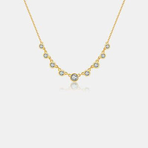 a diamond necklace on a white background