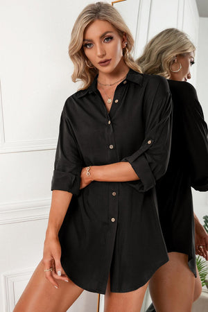 Remarkable Button Up Drop Shoulder Shirt - MXSTUDIO.COM